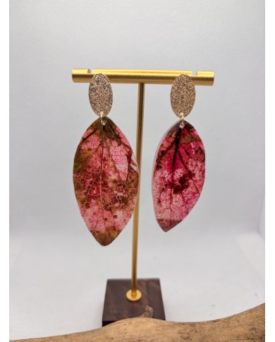 EDICIÓN ESPECIAL pendientes artesanos de hoja natural