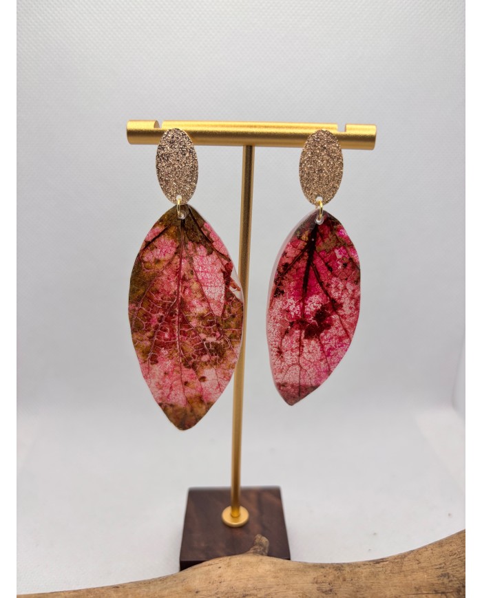 EDICIÓN ESPECIAL pendientes artesanos de hoja natural