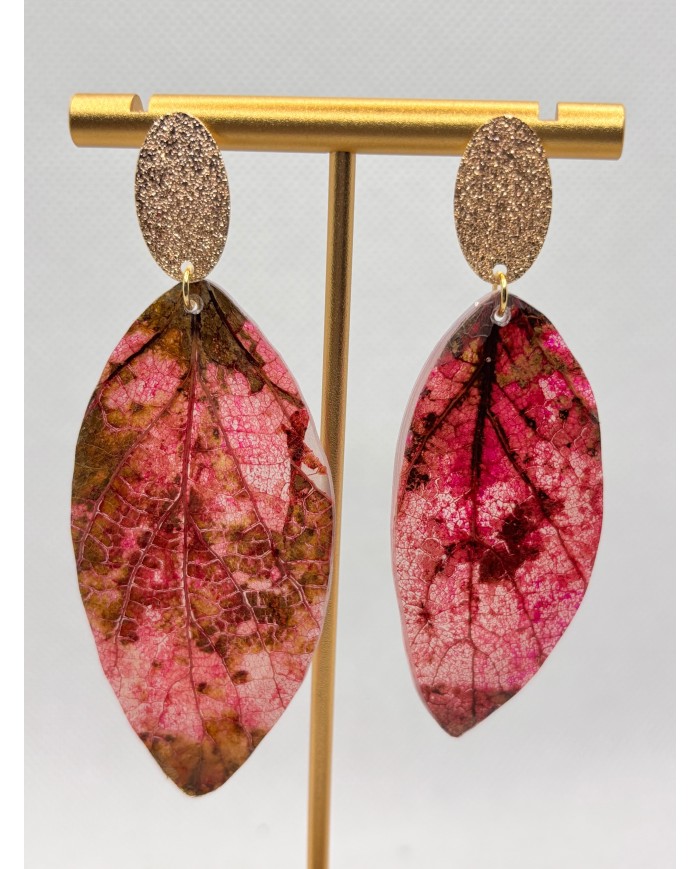 EDICIÓN ESPECIAL pendientes artesanos de hoja natural