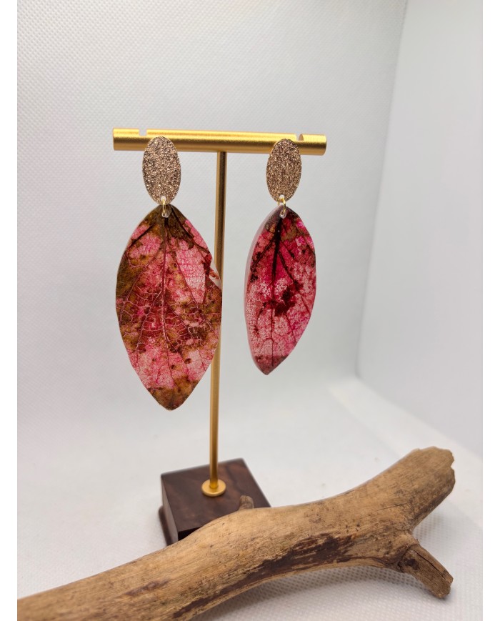 EDICIÓN ESPECIAL pendientes artesanos de hoja natural