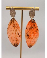 EDICIÓN ESPECIAL pendientes artesanos de hoja natural