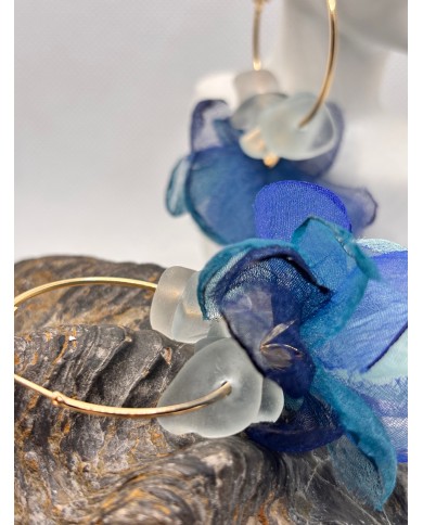 EDICIÓN LIMITADA pendientes artesanos de cristal marino