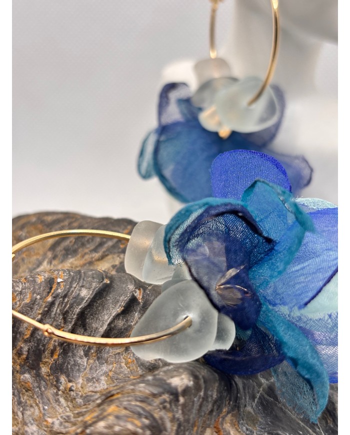 EDICIÓN LIMITADA pendientes artesanos de cristal marino