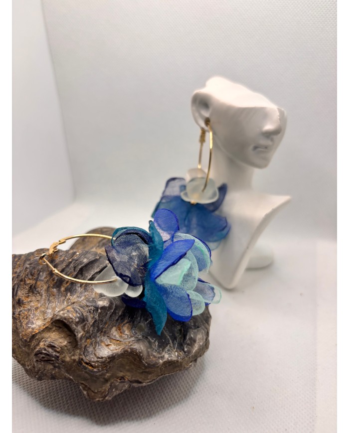 EDICIÓN LIMITADA pendientes artesanos de cristal marino