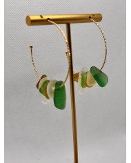 EDICIÓN LIMITADA pendientes artesanos de cristal marino