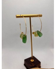 EDICIÓN LIMITADA pendientes artesanos de cristal marino