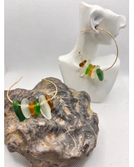 EDICIÓN LIMITADA pendientes artesanos de cristal marino