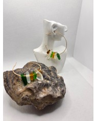 EDICIÓN LIMITADA pendientes artesanos de cristal marino