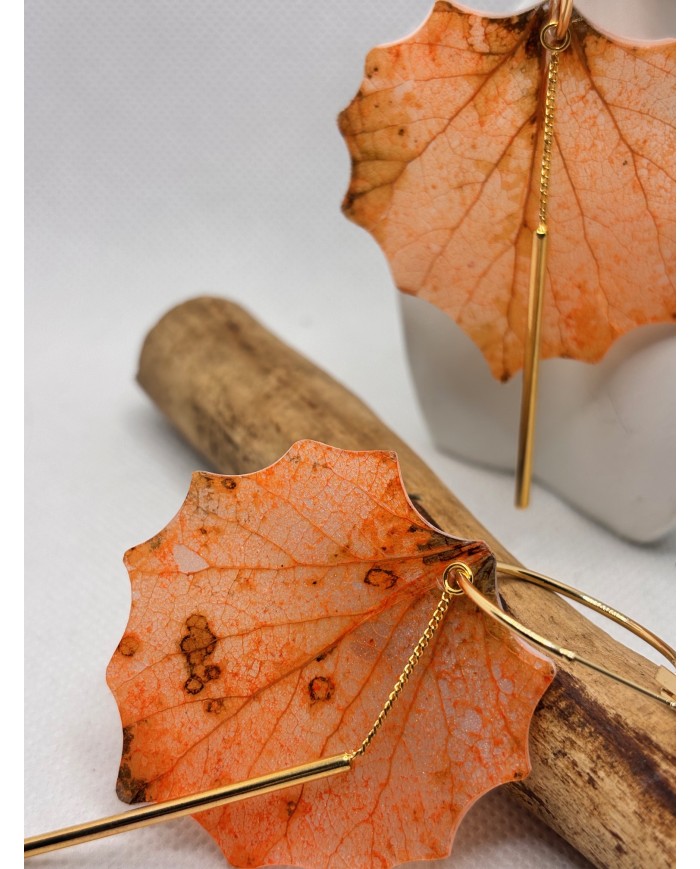 EDICIÓN LIMITADA pendientes artesanos de hoja natural