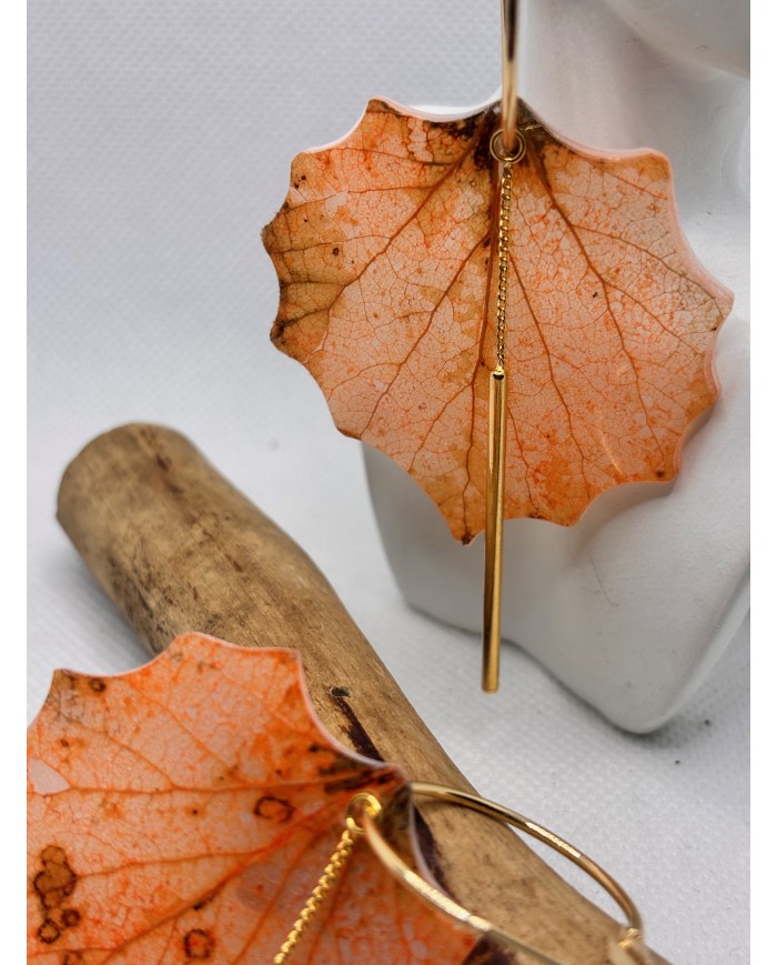 EDICIÓN LIMITADA pendientes artesanos de hoja natural