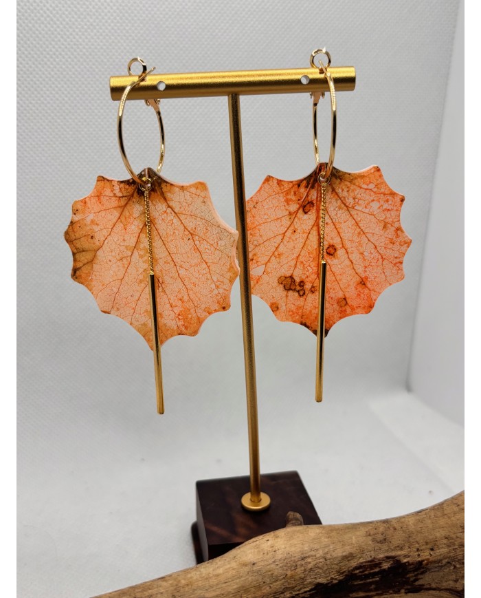 EDICIÓN LIMITADA pendientes artesanos de hoja natural