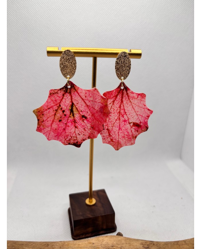 EDICIÓN LIMITADA pendientes artesanos de hoja natural