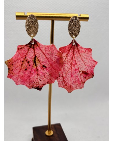 EDICIÓN LIMITADA pendientes artesanos de hoja natural