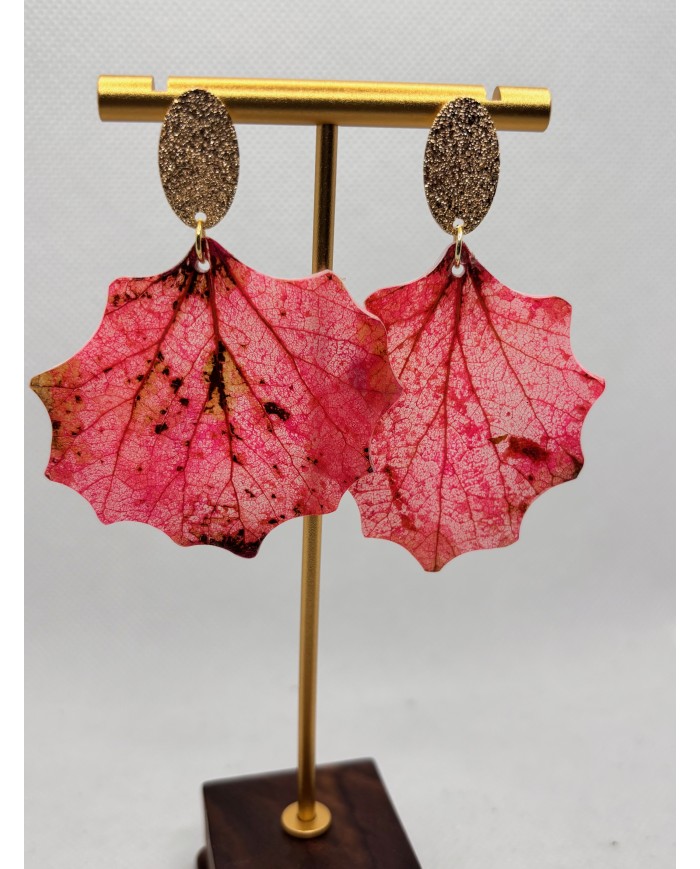 EDICIÓN LIMITADA pendientes artesanos de hoja natural