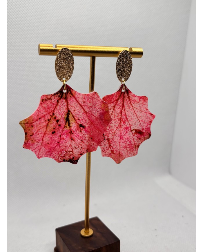 EDICIÓN LIMITADA pendientes artesanos de hoja natural