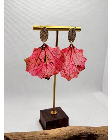 EDICIÓN LIMITADA pendientes artesanos de hoja natural