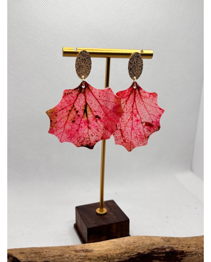 EDICIÓN LIMITADA pendientes artesanos de hoja natural