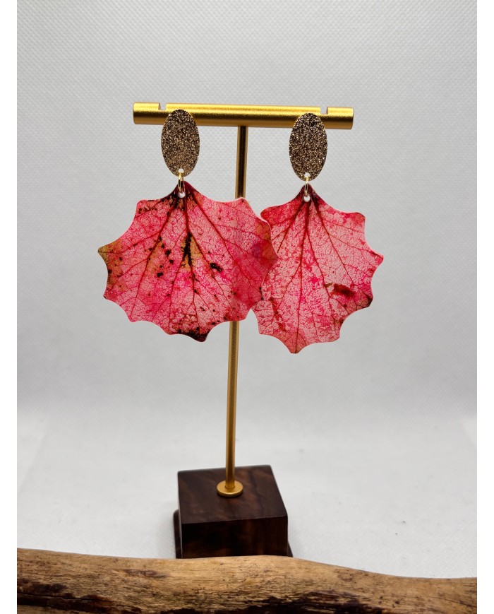 EDICIÓN LIMITADA pendientes artesanos de hoja natural