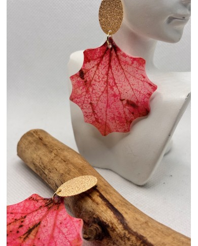 EDICIÓN LIMITADA pendientes artesanos de hoja natural