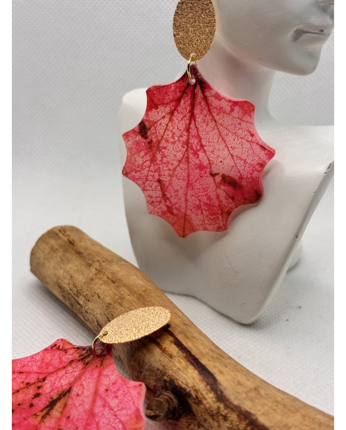 EDICIÓN LIMITADA pendientes artesanos de hoja natural