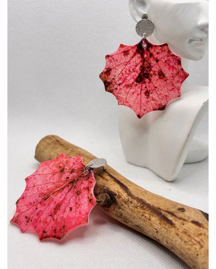 EDICIÓN LIMITADA pendientes artesanos de hoja natural