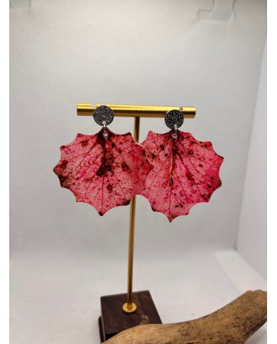 EDICIÓN LIMITADA pendientes artesanos de hoja natural