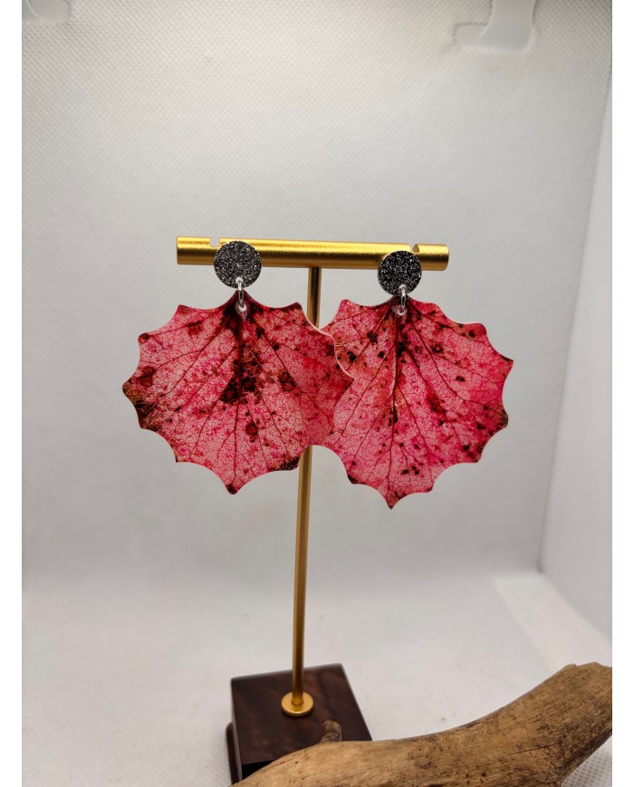 EDICIÓN LIMITADA pendientes artesanos de hoja natural