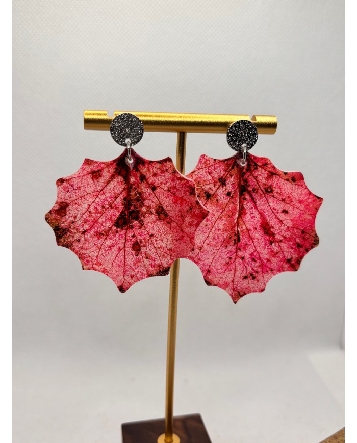 EDICIÓN LIMITADA pendientes artesanos de hoja natural