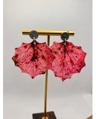 EDICIÓN LIMITADA pendientes artesanos de hoja de álamo