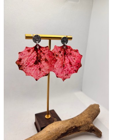 EDICIÓN LIMITADA pendientes artesanos de hoja natural