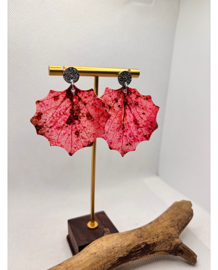 EDICIÓN LIMITADA pendientes artesanos de hoja natural