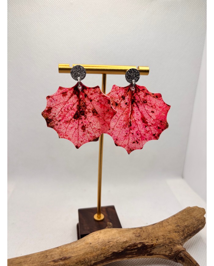 EDICIÓN LIMITADA pendientes artesanos de hoja natural