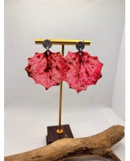 EDICIÓN LIMITADA pendientes artesanos de hoja natural