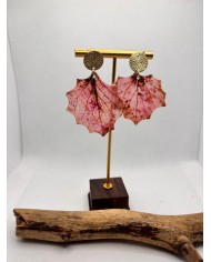 EDICIÓN LIMITADA pendientes artesanos de hoja de álamo