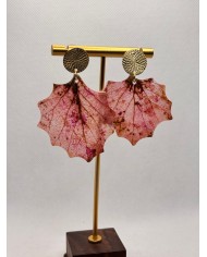 EDICIÓN LIMITADA pendientes artesanos de hoja de álamo