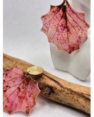 EDICIÓN LIMITADA pendientes artesanos de hoja de álamo