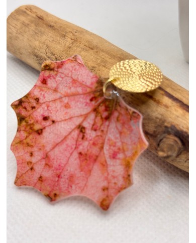 EDICIÓN LIMITADA pendientes artesanos de hoja de álamo