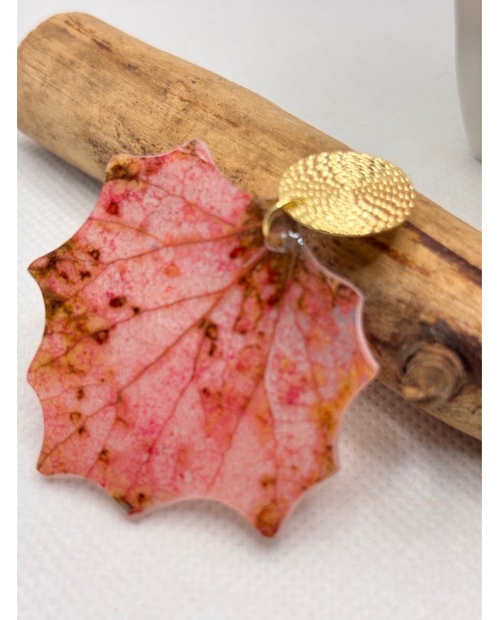 EDICIÓN LIMITADA pendientes artesanos de hoja de álamo