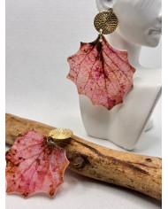 EDICIÓN LIMITADA pendientes artesanos de hoja de álamo