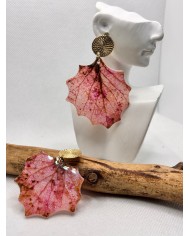 EDICIÓN LIMITADA pendientes artesanos de hoja de álamo