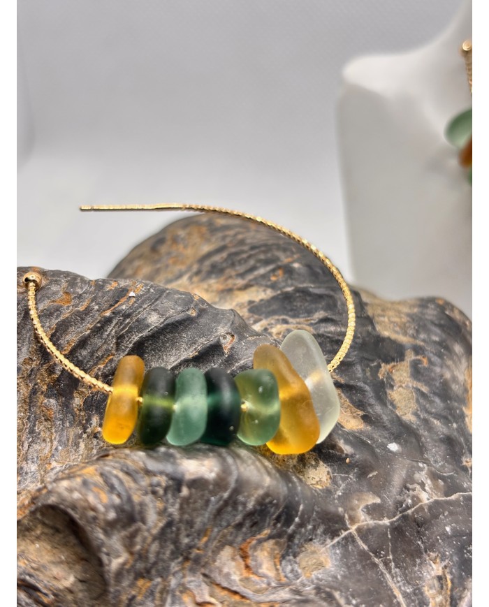 EDICÓN ESPECIAL pendientes de cristal marino