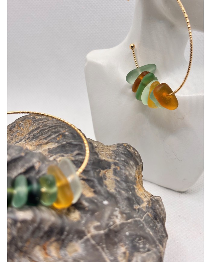 EDICÓN ESPECIAL pendientes de cristal marino