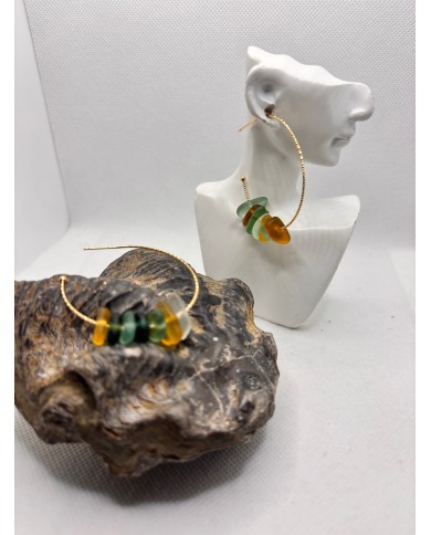 EDICÓN ESPECIAL pendientes de cristal marino