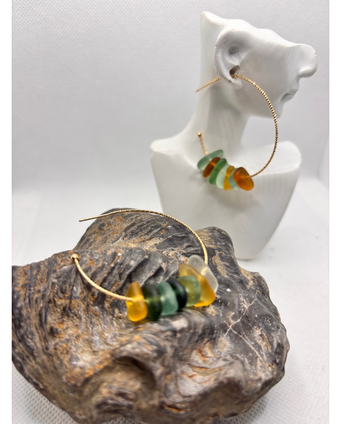 EDICÓN ESPECIAL pendientes de cristal marino