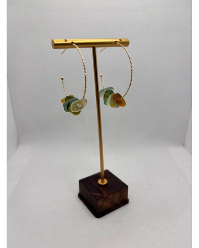 EDICÓN ESPECIAL pendientes de cristal marino