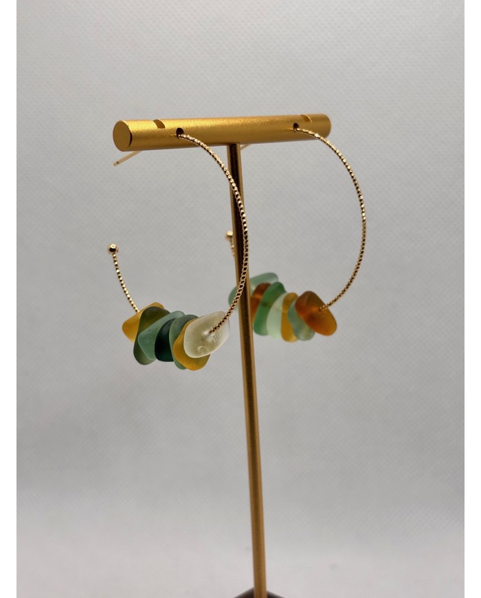 EDICÓN ESPECIAL pendientes de cristal marino