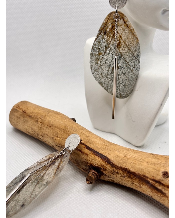 EDICIÓN LIMITADA pendientes artesanos de hoja natural