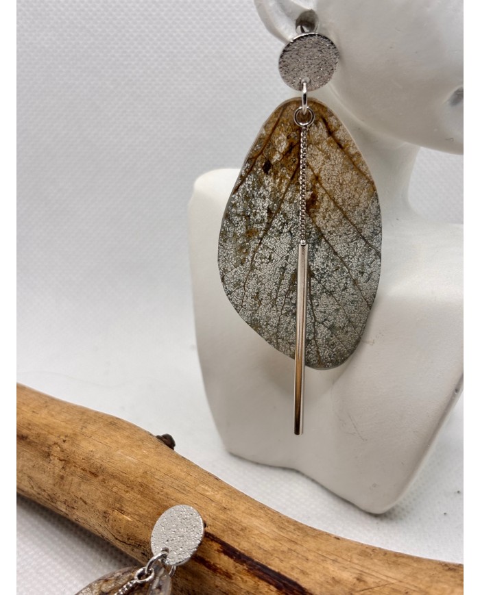 EDICIÓN LIMITADA pendientes artesanos de hoja natural