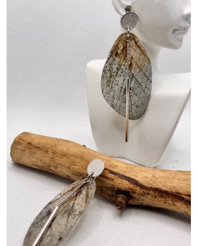 EDICIÓN LIMITADA pendientes artesanos de hoja natural