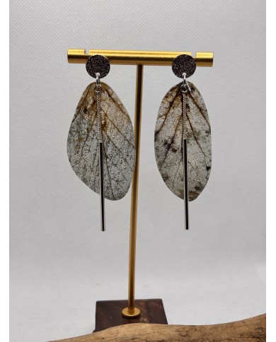 EDICIÓN LIMITADA pendientes artesanos de hoja natural